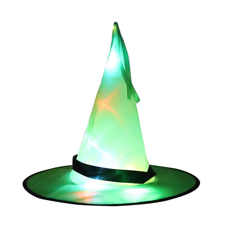 Glowing witch hat with LED lights for Halloween decor