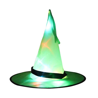 Glowing witch hat with LED lights for Halloween decor