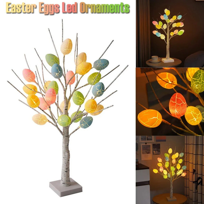 Enchanting Birch Tree Lights: Festive Easter Decor for Your Home