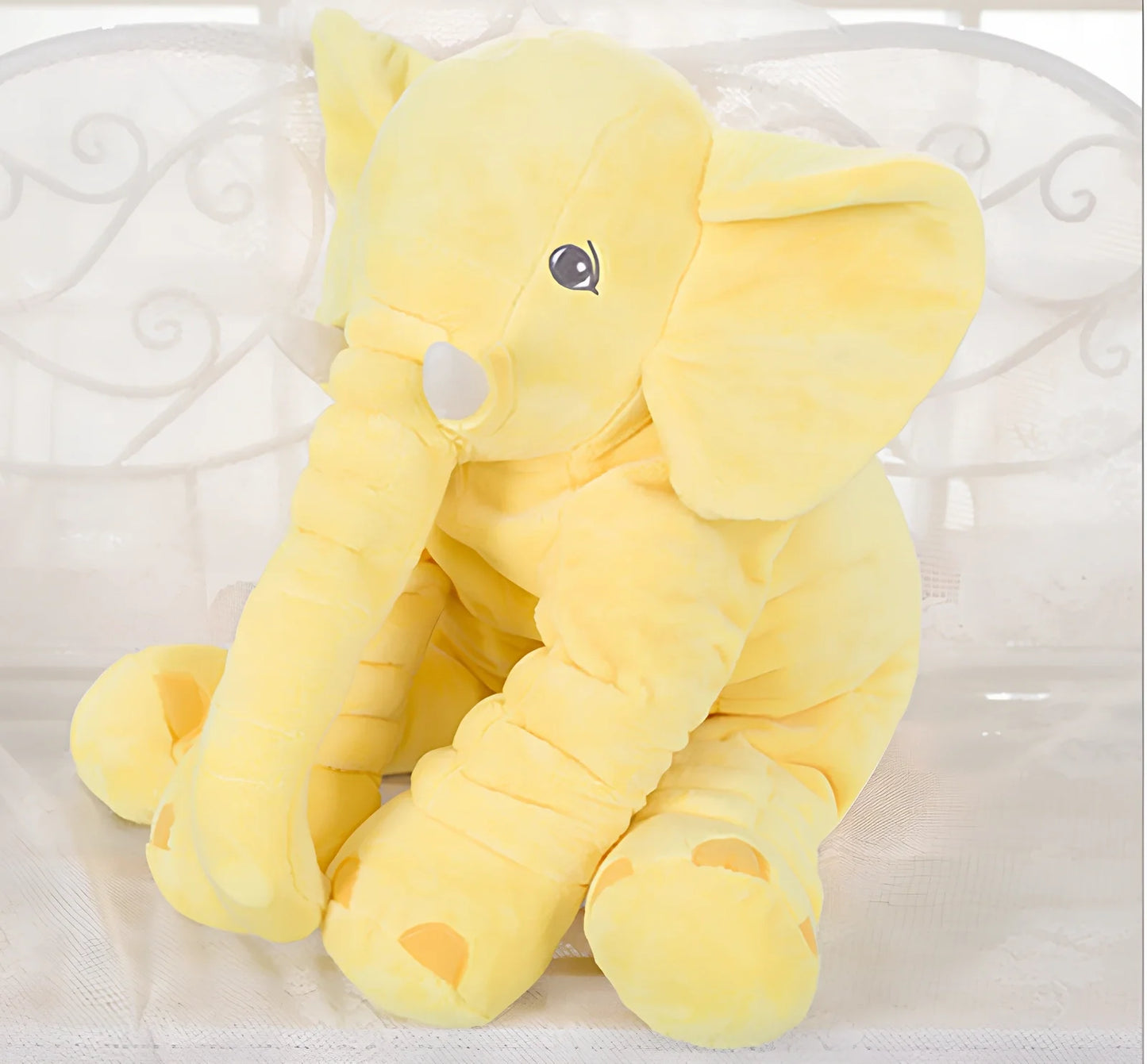Blue 40cm plush elephant doll with PP cotton filling, short plush fabric, cute animal design for baby comfort