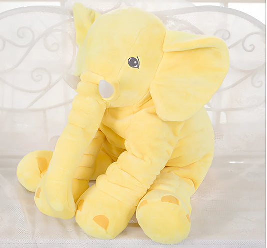 Blue 40cm plush elephant doll with PP cotton filling, short plush fabric, cute animal design for baby comfort
