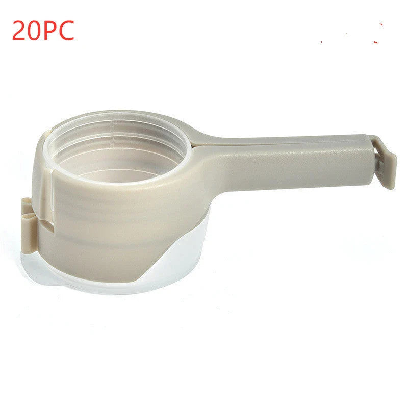 Versatile food clips in a range of colours, featuring airtight sealing and a convenient pour spout