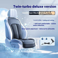 Ventilated car seat cushion with cooling fans in black or brown colour options