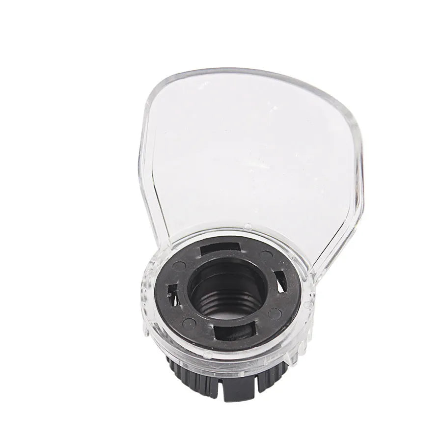 Transparent plastic horn safety cover for Delta electric grinding machine.