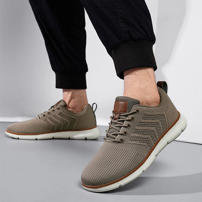 Men's lace-up mesh sneakers in various colours for casual and sports wear