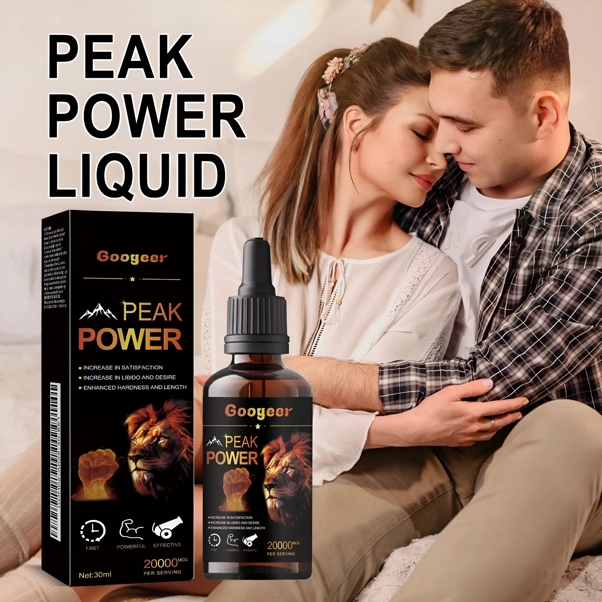 Googeer Peak Power Liquid Energy Supplement 30ml bottle for adult body care