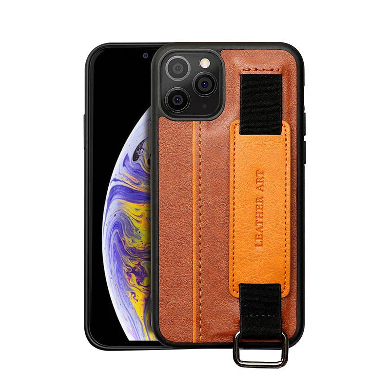 Leather Wristband Phone Case with multi-function bracket design in imitation leather