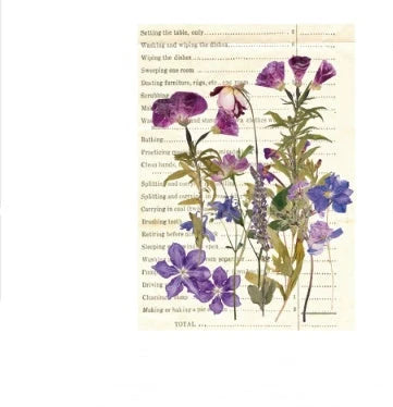 Herbarium series DIY plant stickers pack of 10, featuring durable pet+art paper and white ink designs