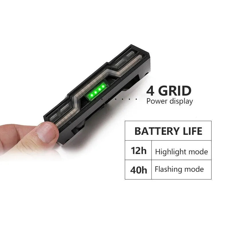 Waterproof USB rechargeable bicycle tail light with 2000mAh lithium battery and three colour options