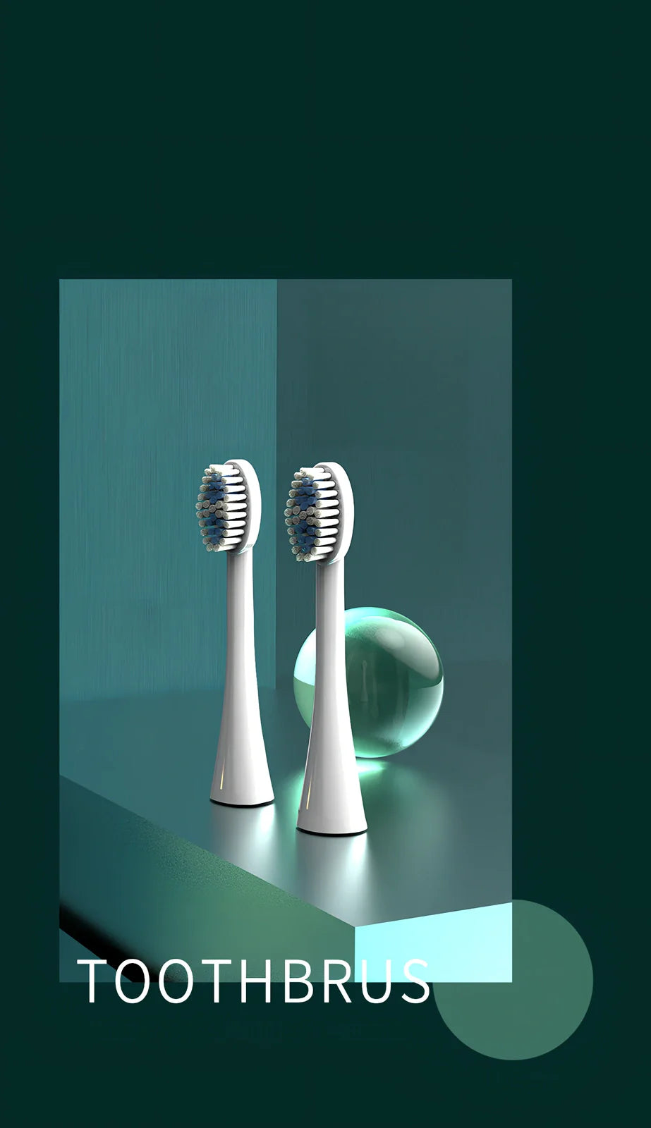 Ultrasonic electric toothbrush with USB charger and replacement brush head in jazz black colour