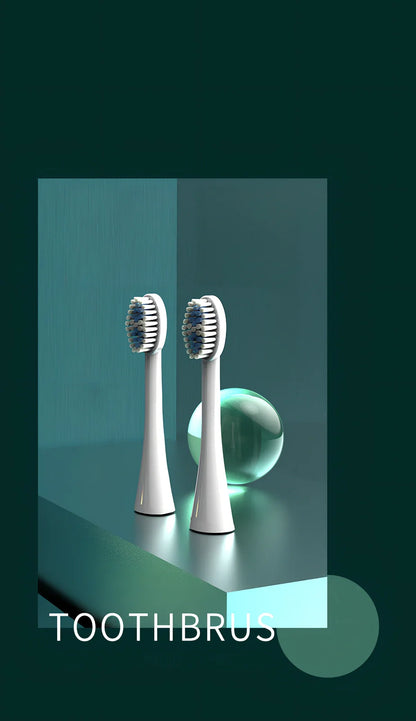 Ultrasonic electric toothbrush with USB charger and replacement brush head in jazz black colour