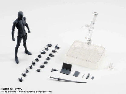 Articulated human mannequin kits for artists with interchangeable accessories