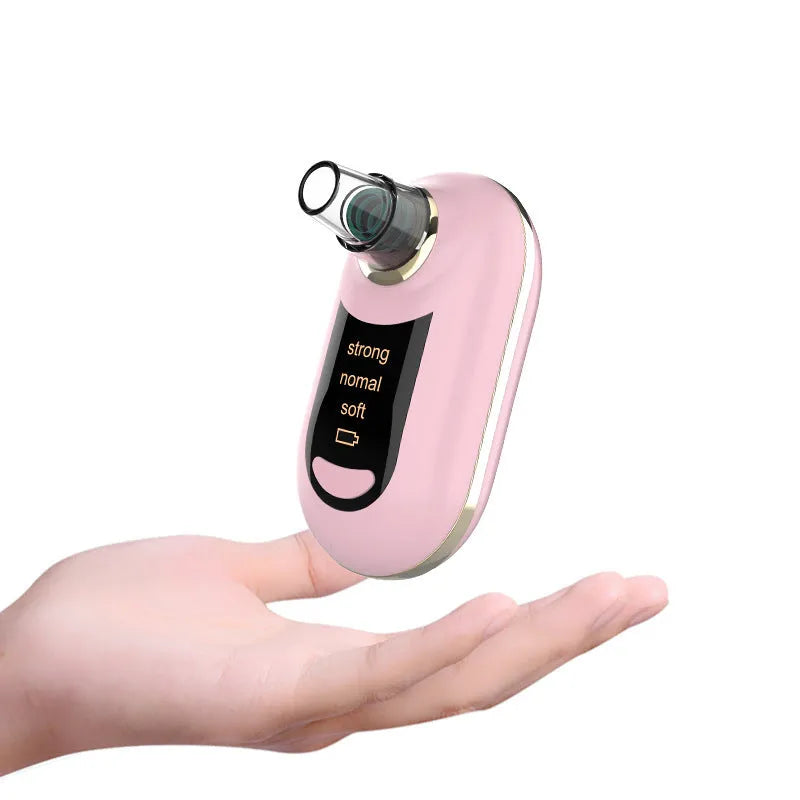 Beauty salon pore vacuum electric blackhead suction device with ABS plating shell in green, pink, red, and white colour options