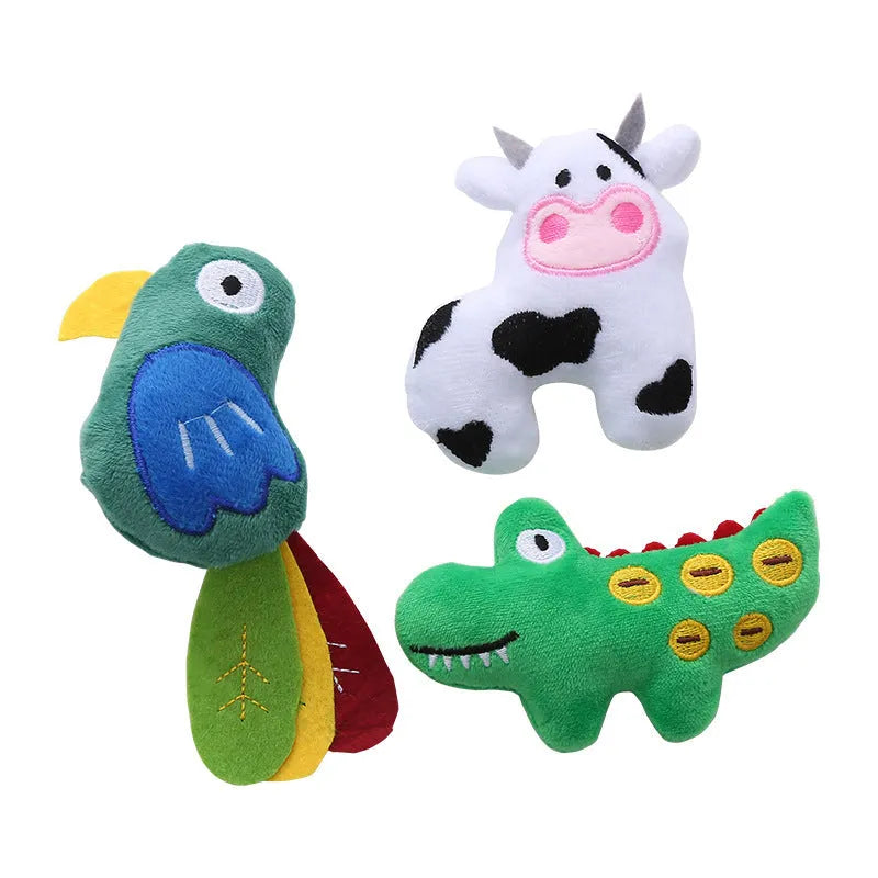 Plush cat toy in animal shape with catnip for interactive feline play