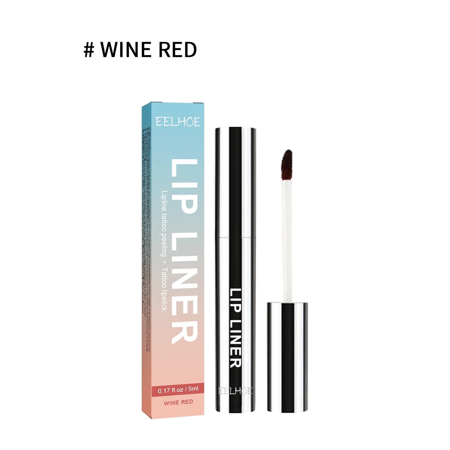 Waterproof stripping lip liner in light brown, dark brown, and wine red shades