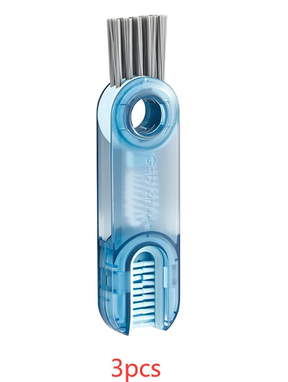 3-in-1 spiral cleaning brush for bottle lids and cup grooves with food-safe materials