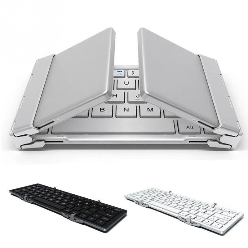 Intelligent Pocket Folding Keyboard Travel Edition in black and white