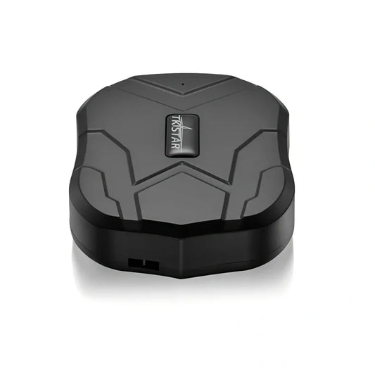 Black TK202 GPS locator, 90x74x25mm waterproof vehicle tracker with magnet and 5000mAh battery