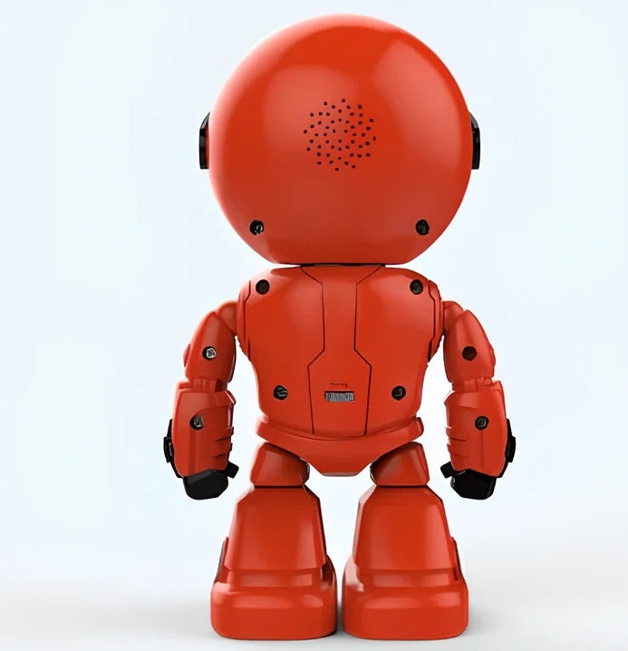 White WiFi IP security camera with 355° pan tilt, 1080P lens, and infrared night vision for indoor home surveillance, weighing 223g