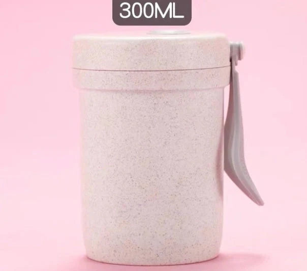 Eco-friendly wheat straw microwave lunch box with flexible lock seal