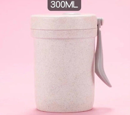 Eco-friendly wheat straw microwave lunch box with flexible lock seal