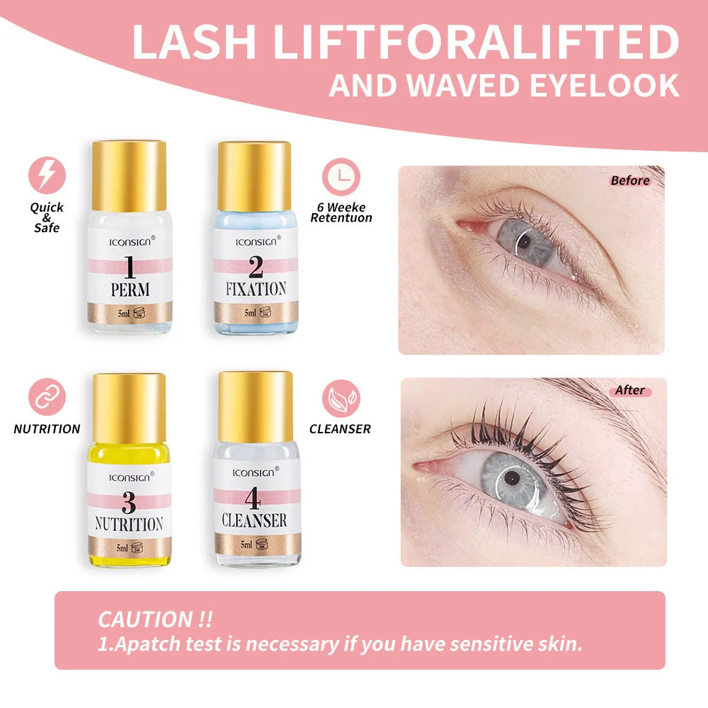 ICONSIGN Lash Lift and Eyebrow Dye Tint Kit with tools and solutions for DIY beauty enhancement