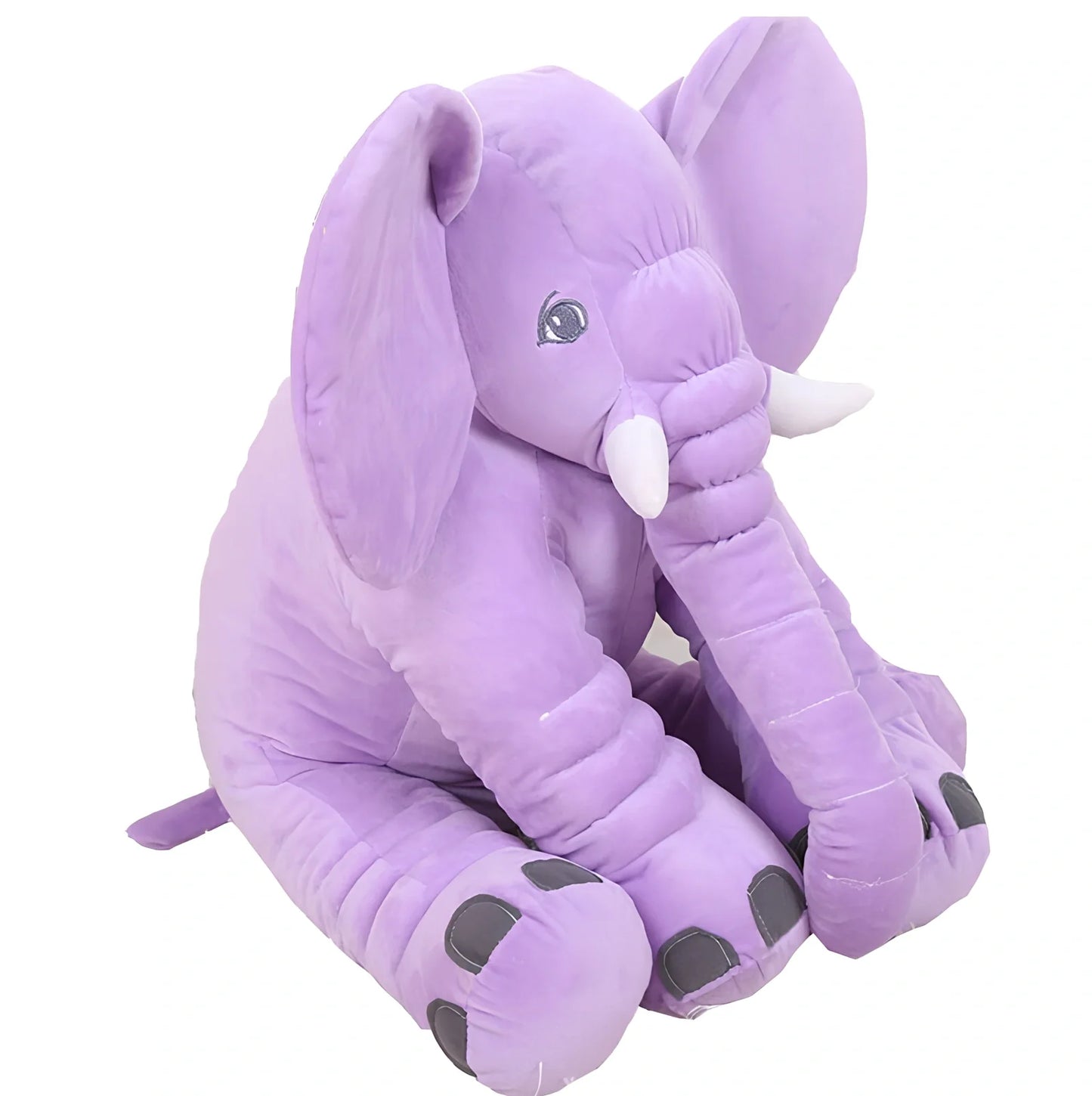 Blue 40cm plush elephant doll with PP cotton filling, short plush fabric, cute animal design for baby comfort