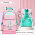 Spine protection waterproof Oxford cloth school backpack with striped print in large capacity for primary students