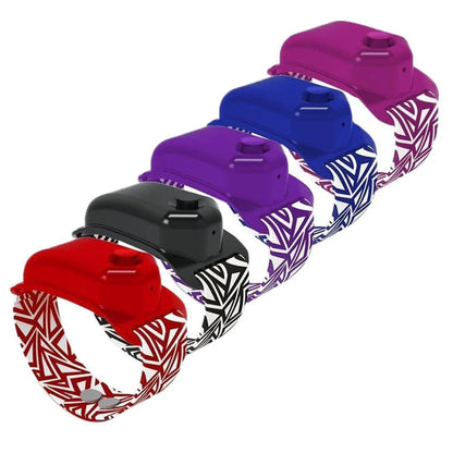 Hand sanitizer bracelet in various colours, offering portable hygiene solution