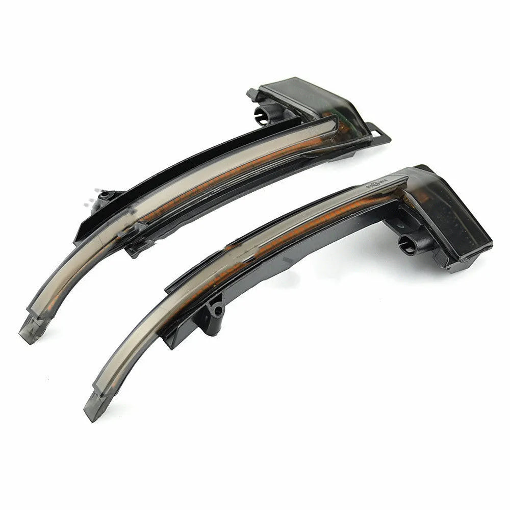Dynamic LED mirror turn signal light for Audi B8 and B8.5 models in black or white.