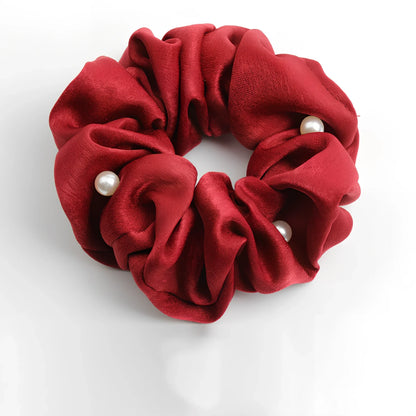 Cotton fabric hair elastic with 2.5cm width and 8cm diameter in assorted colours