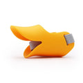 Dog mouth cover duckbilled silicone sleeve in yellow for small to medium dogs, sizes S M L