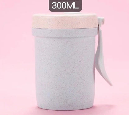 Eco-friendly wheat straw microwave lunch box with flexible lock seal