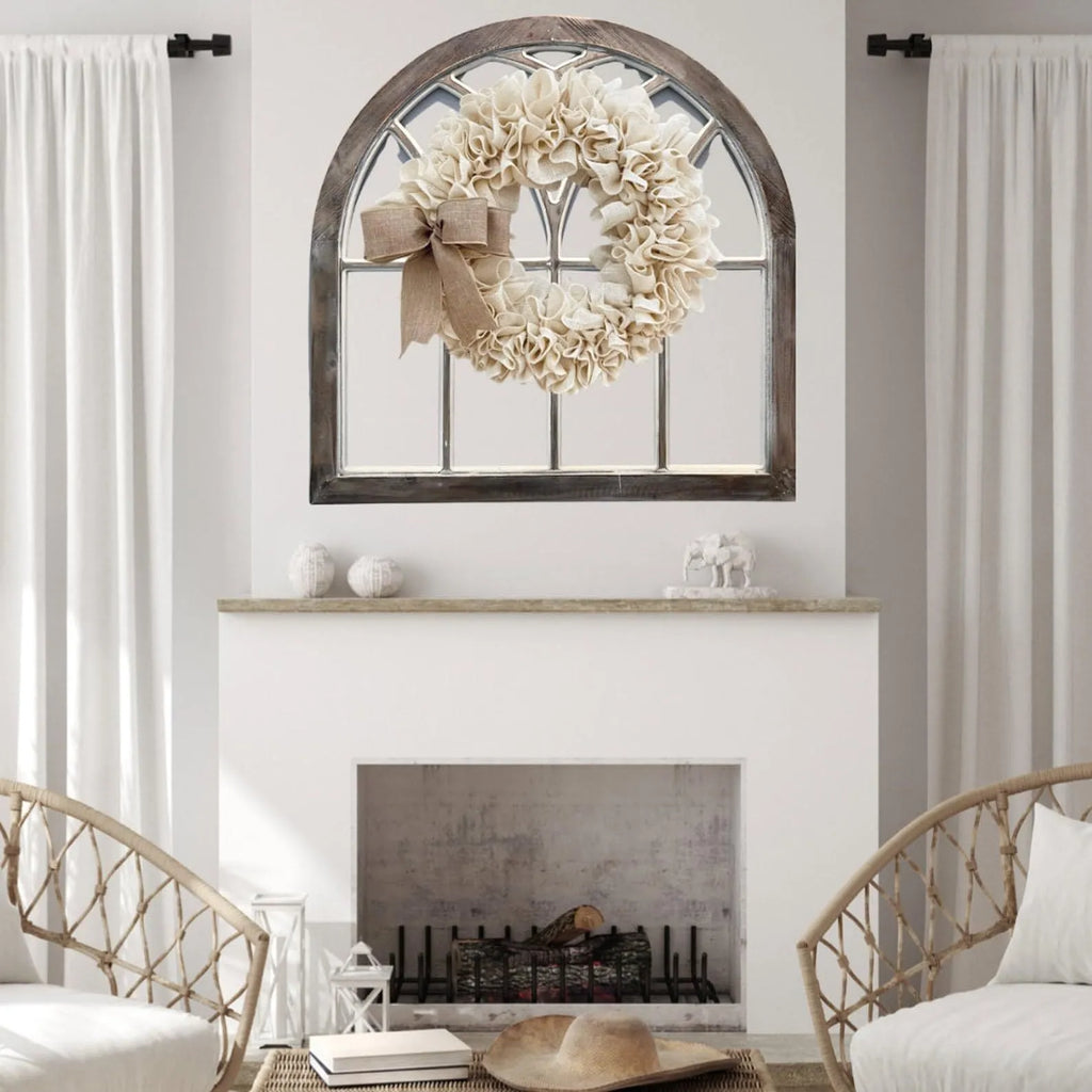 Linen garland door hanging decoration modern simplicity half-handmade plastic cloth wreath