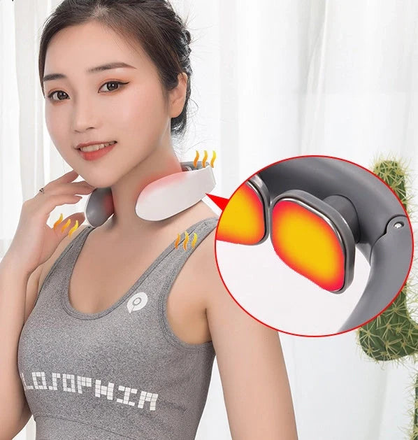 USB charging neck massager with adjustable settings for pain relief