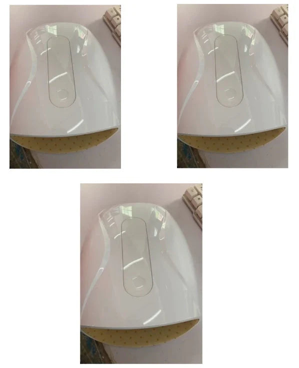 Electric mouse hand massage instrument with heating function, white colour, compact size 24x13cm