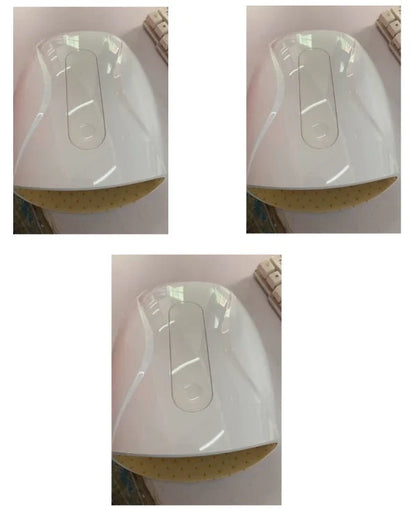 Electric mouse hand massage instrument with heating function, white colour, compact size 24x13cm