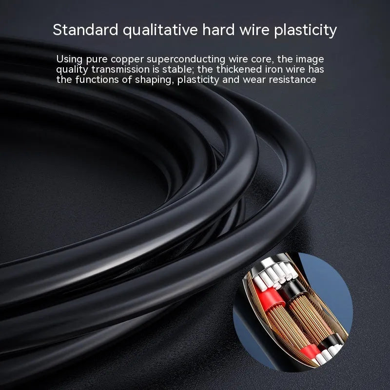Automotive endoscope with 8mm waterproof probe and hard wire cable for car inspection