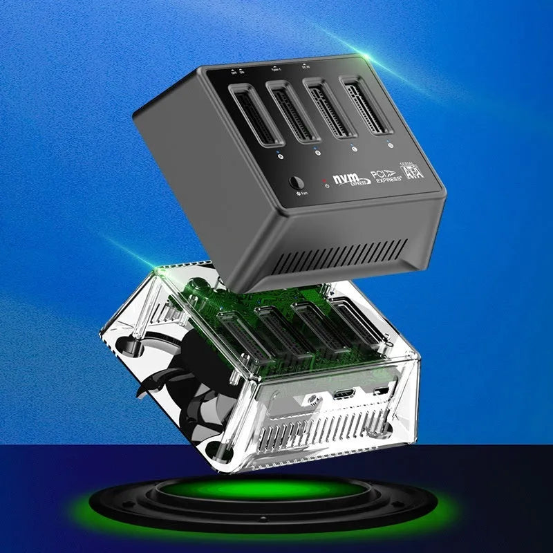 Aluminum alloy M2 SSD mounting base with dimensions 90mm by 78mm by 34mm