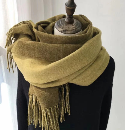 Double-sided artificial Australian wool scarf shawl in various colours for winter warmth