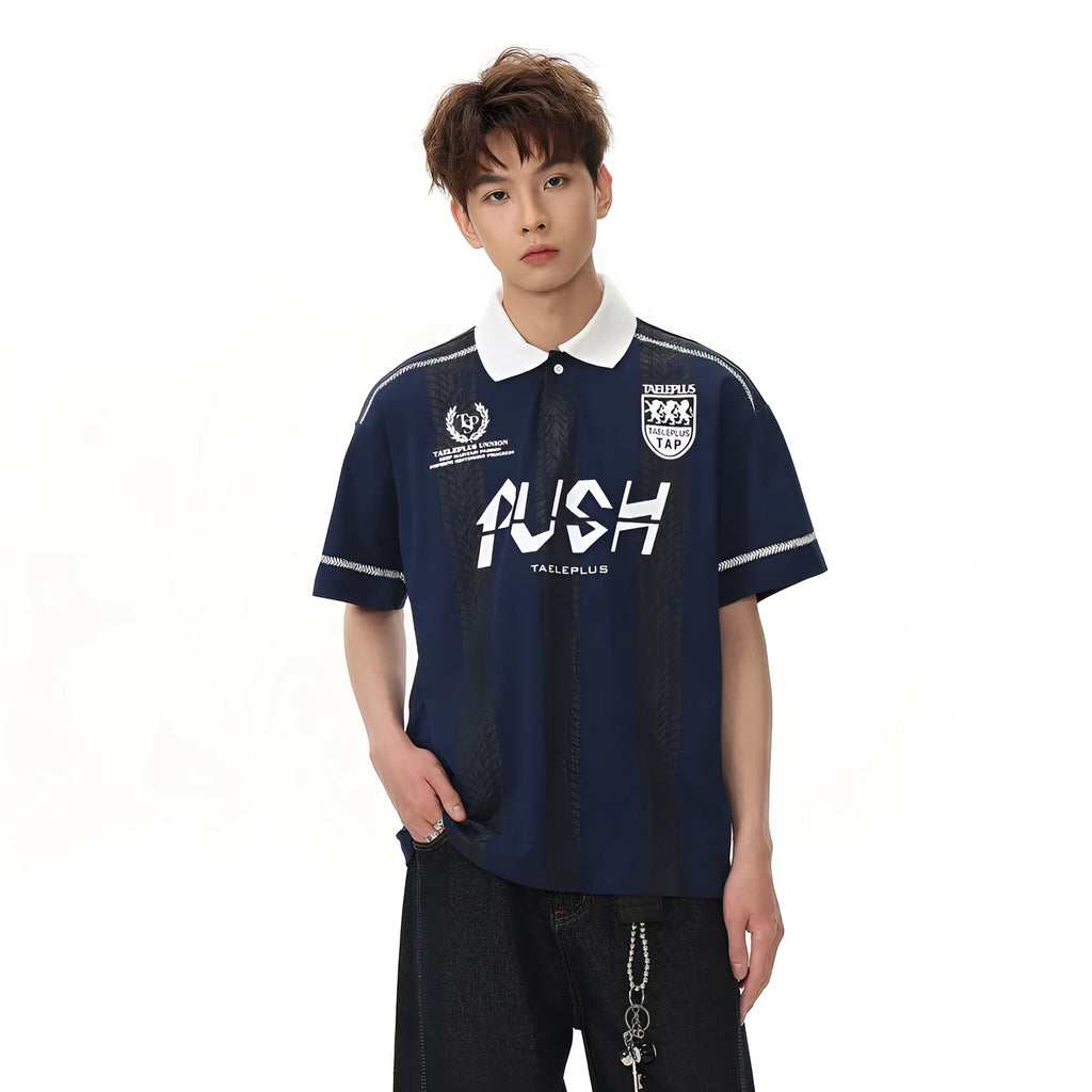 Digital printing short sleeve men's exercise jersey in white, loose fit polyester summer top