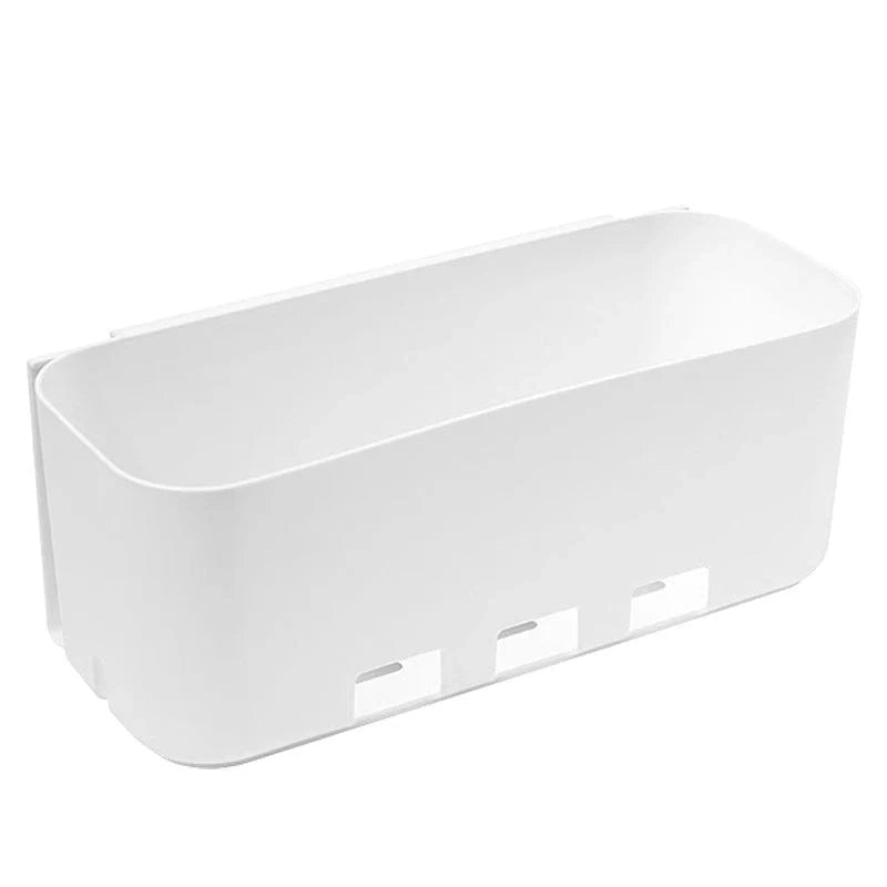 White retractable storage rack for kitchen, bathroom, and bedroom organisation