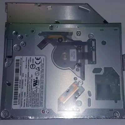 Silver internal SATA optical drive for MacBook Pro 13, showing UJ8A8 specification label.