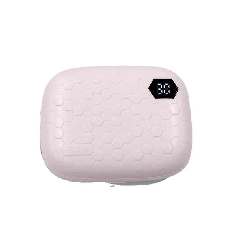 Automatic ultrasonic flushing instrument for invisible glasses in pearl white, blue, and pink colours