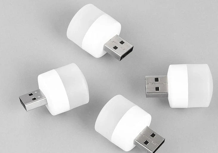 Compact USB LED night light in multiple colours for eye protection and portable use