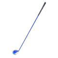 Golf iron swing trainer with orange soft iron club, compact size for home practice