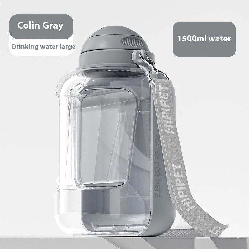 2-in-1 dog water and food dispenser with large capacity for outdoor adventures