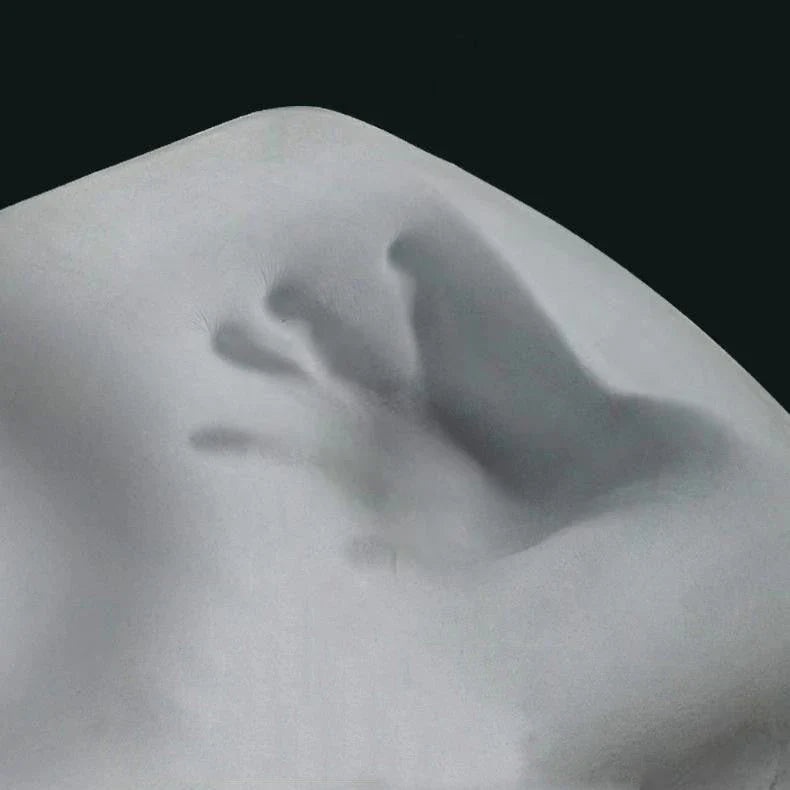 Adjustable memory foam massage pillow with contoured design for neck pain relief and customizable comfort