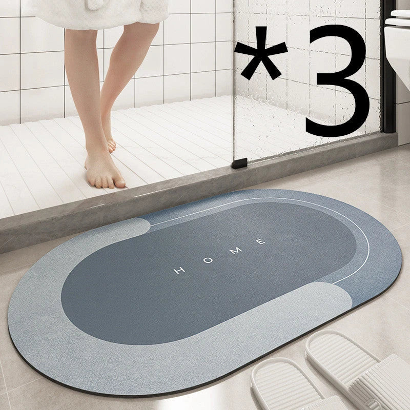 Soft cushion bathroom sliding door floor mat in various colours and sizes