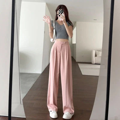 Women's high waist wide leg suit pants in various colors